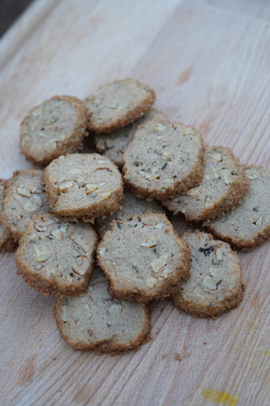 Holiday Rosemary Walnut Shortbread