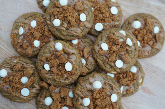 Pumpkin White Chocolate Biscoff Cookies