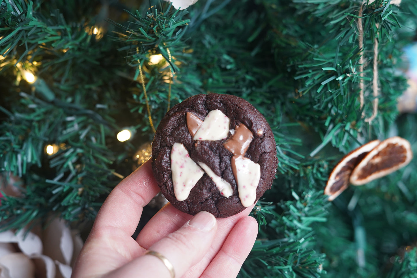 Chocolate Peppermint Bark Cookies